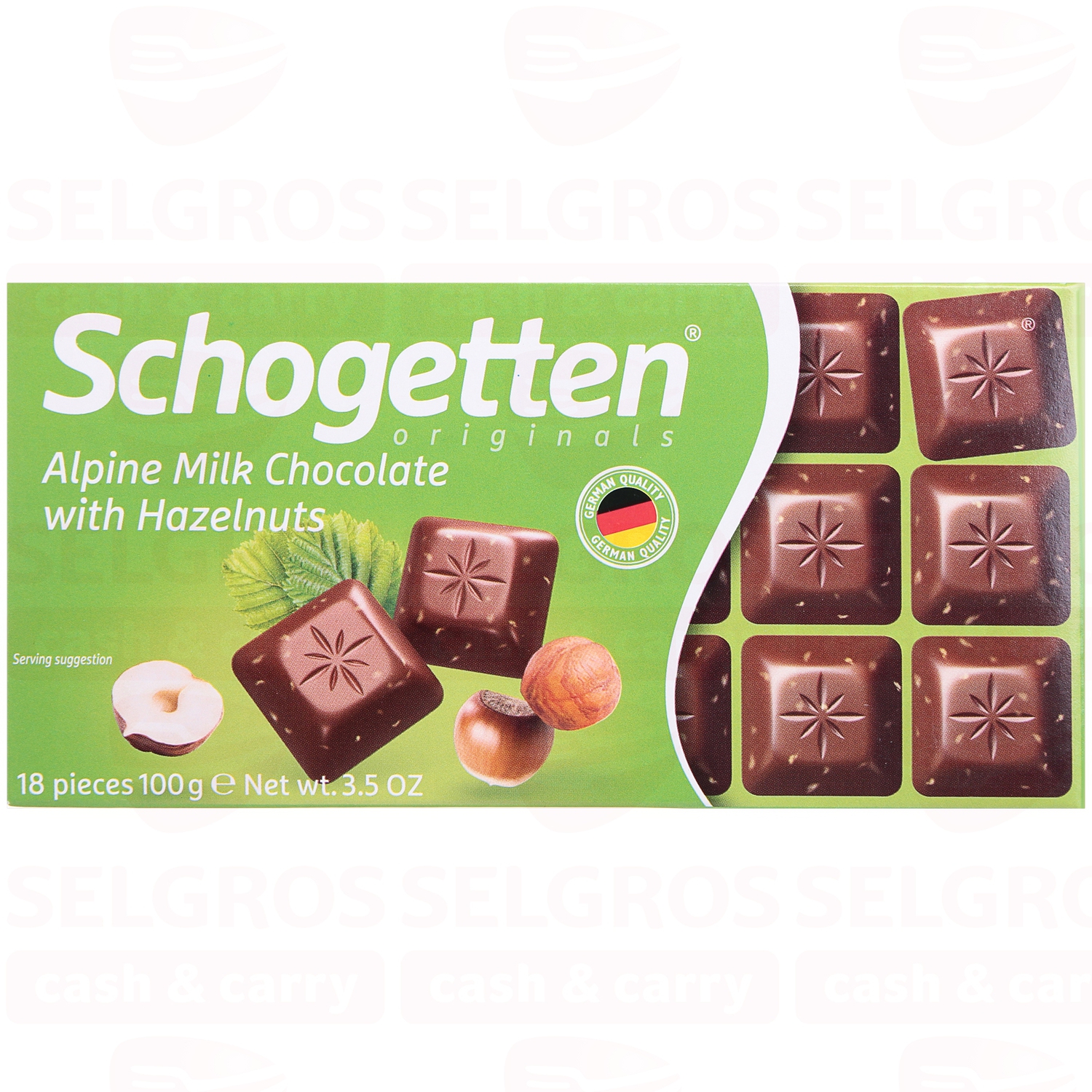 Schogetten Alpine Milk Chocolate with Hazelnuts