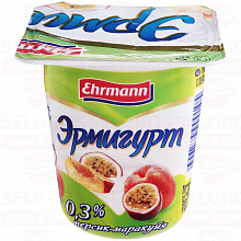 Продукт йогуртный EHRMANN ERMIGURT персик и маракуйя 0,3%, 100г