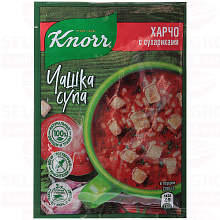 Суп быстрорастворимый KNORR ЧАШКА СУПА харчо с сухариками, 137г