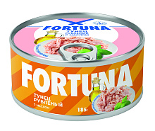 Тунец FORTUNA рубленый в масле, 185г